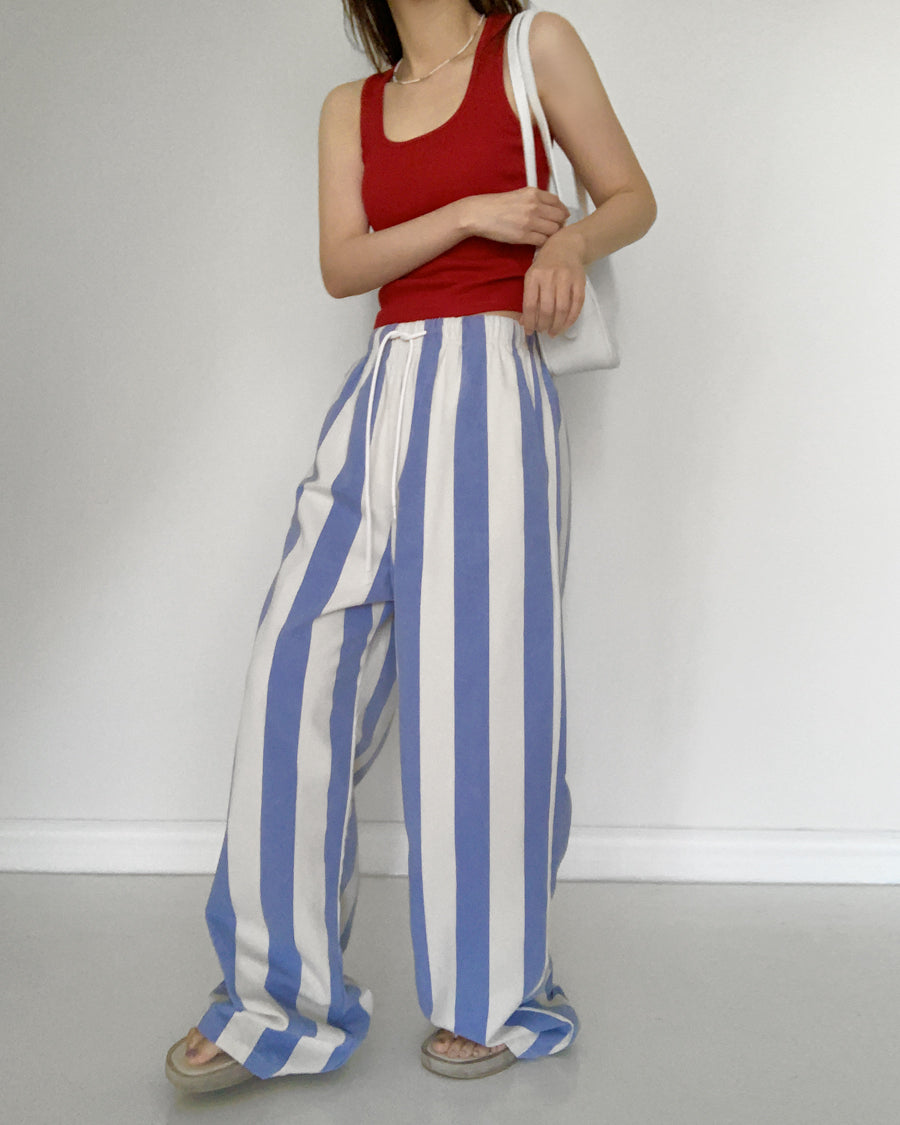 striped string pants