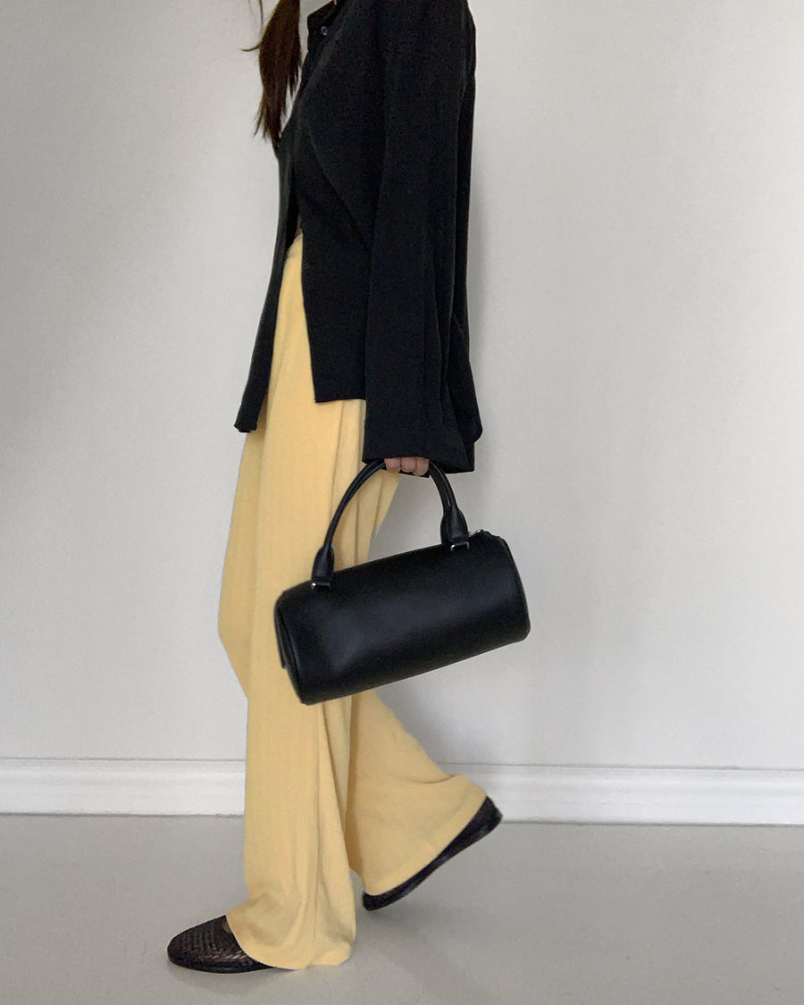 easy flow rib pants (yellow)