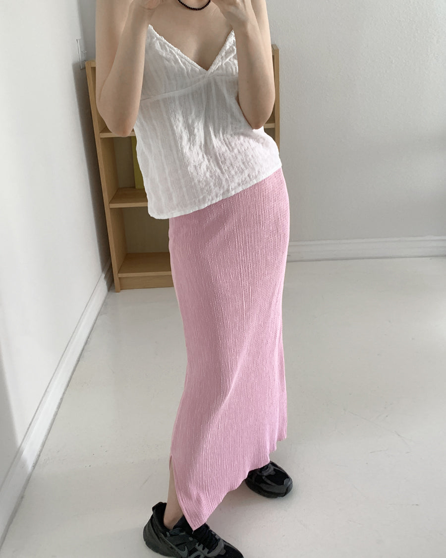 crinkle silhouette skirt